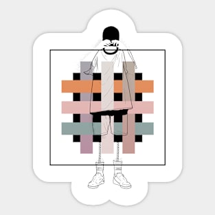 Boy with wobbly legs version 2 Sticker